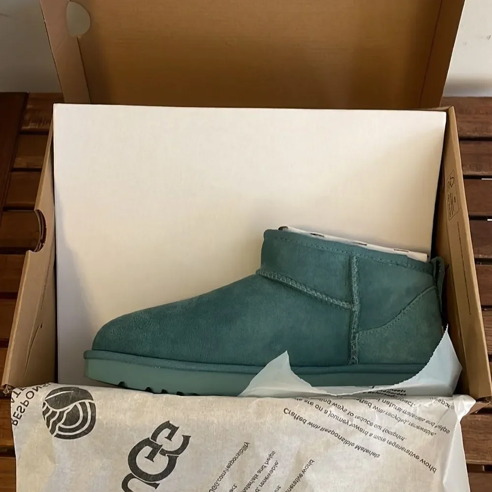 UGG Classic Ultra Mini Booties Deep Ice USA Women Size 7/UK 5/EU 38